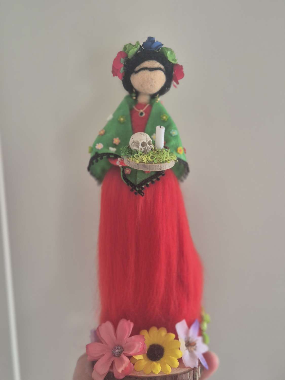Frida Khalo needlefelt figure Frida Khalo needlefelt figure
