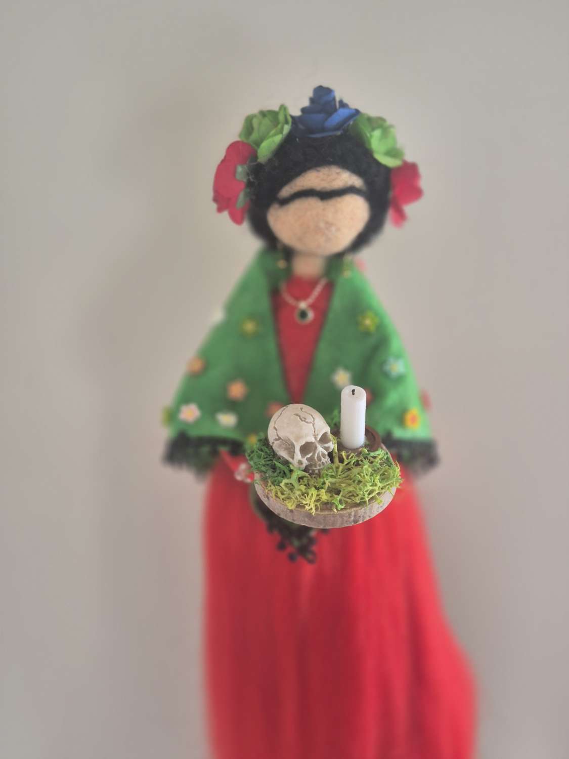 Frida Khalo needlefelt figure Frida Khalo needlefelt figure