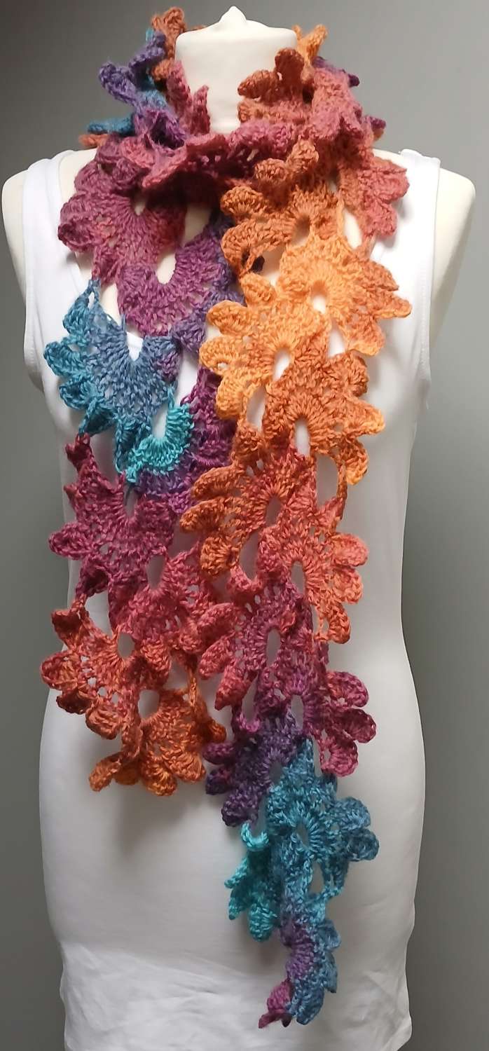 Crochet Flower Scarf Crochet Flower Scarf
