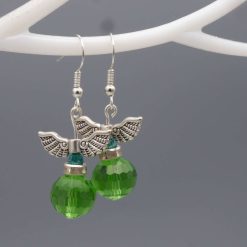 Green Angel earrings length 24mm width 20mm