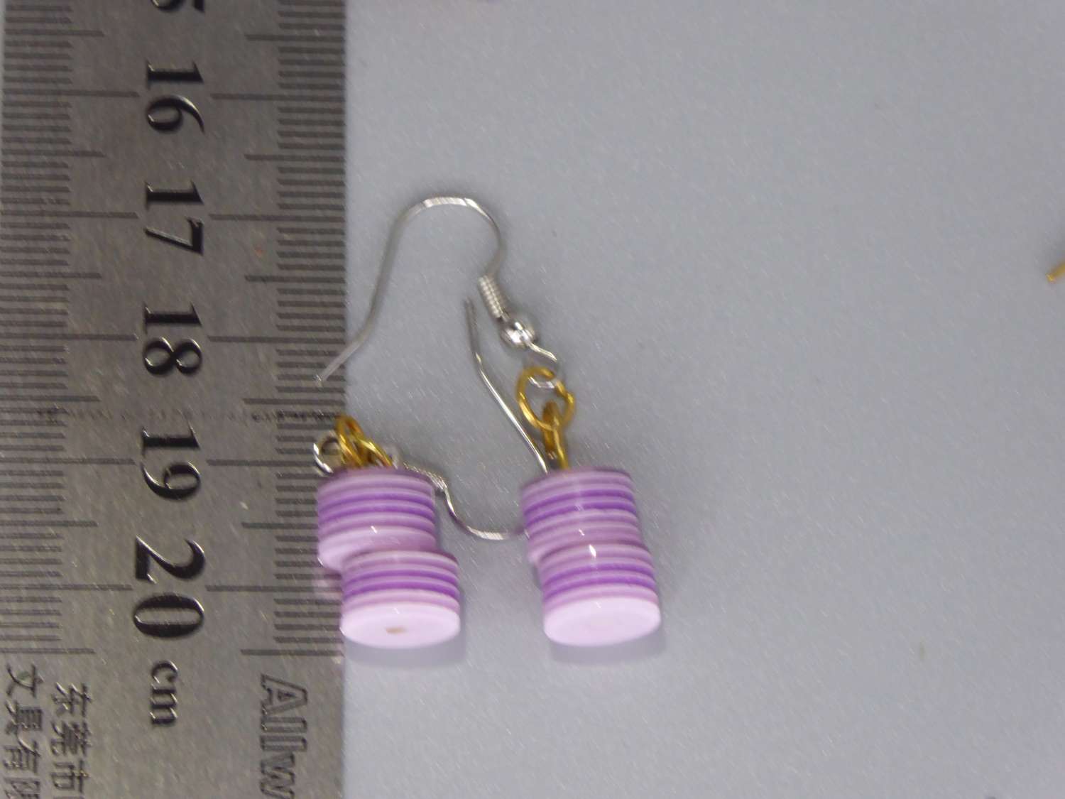 lavender earrings length 17mm width 9mm lavender earrings length 17mm width 9mm