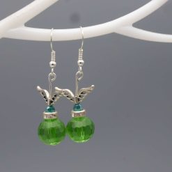 Green Angel earrings length 29mm width 19mm