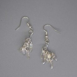 clear crystal dangle earrings length 33mm width 18mm