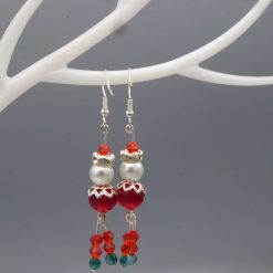 Christmas Santa Claus drop earrings length 35mm width 13mm