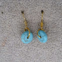 turquoise drop earrings. length 10mm width 10mm 2 turquoise drop earrings. length 10mm width 10mm 2