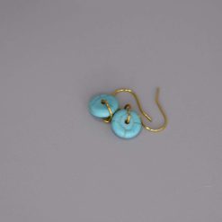 turquoise drop earrings. length 10mm width 10mm
