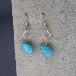 turquoise drop earrings. length 13mm width 10mm 1 turquoise drop earrings. length 13mm width 10mm 1