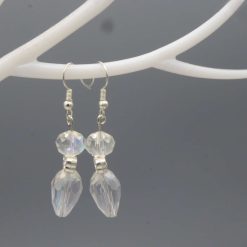 crystal drop earrings length 28mm width 21mm