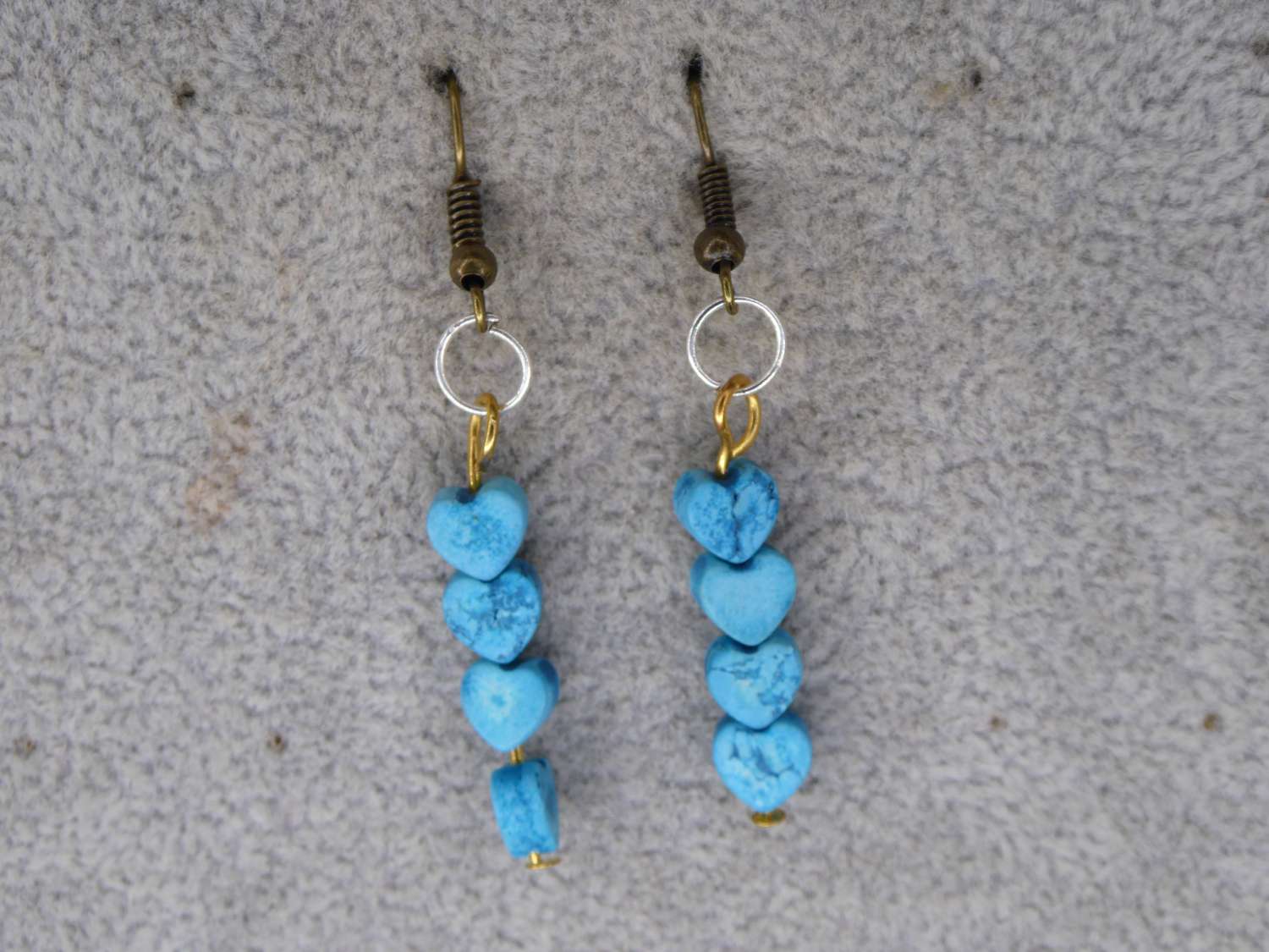 turquoise drop earrings. length 30mm width 6mm turquoise drop earrings. length 30mm width 6mm