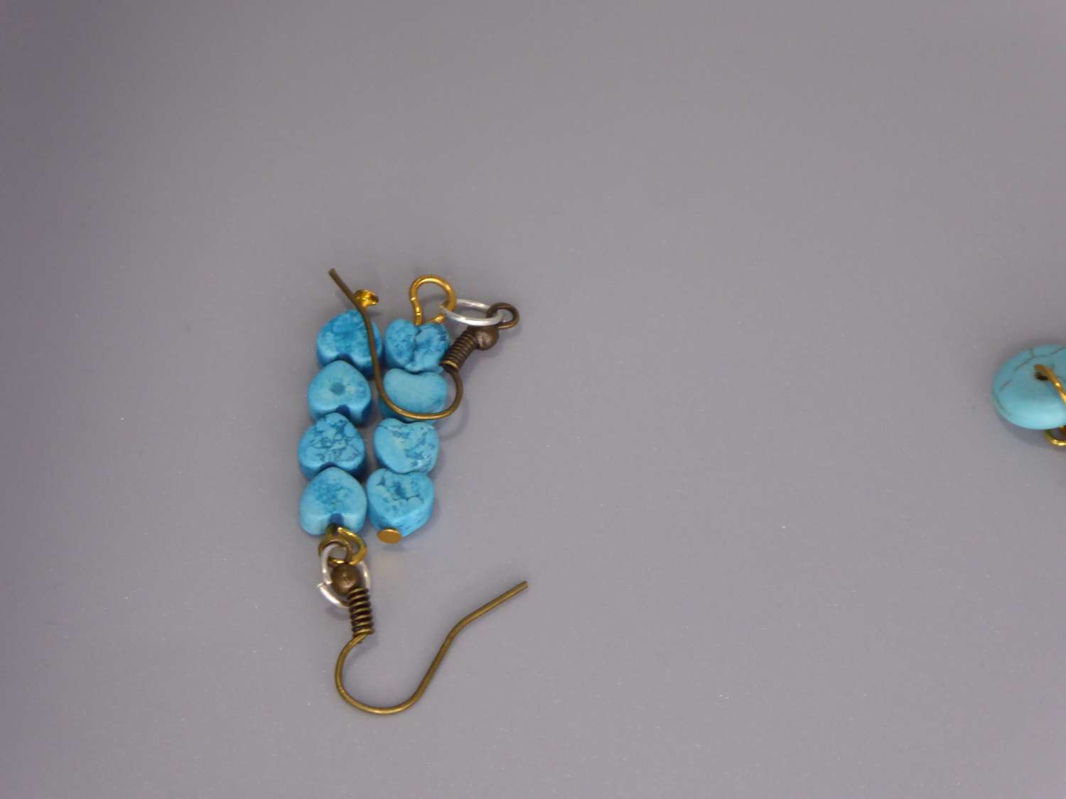 turquoise drop earrings. length 30mm width 6mm turquoise drop earrings. length 30mm width 6mm