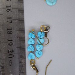 turquoise drop earrings. length 30mm width 6mm 1 turquoise drop earrings. length 30mm width 6mm 1