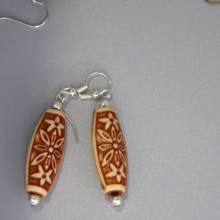 Tibetan earrings. length 35mm width 13mm