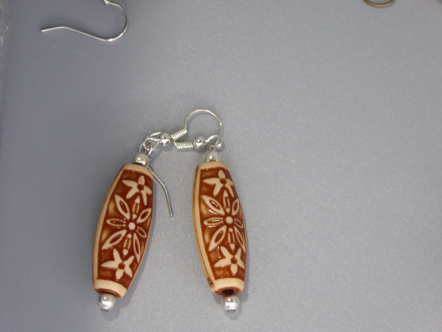 Tibetan earrings. length 35mm width 13mm Tibetan earrings. length 35mm width 13mm