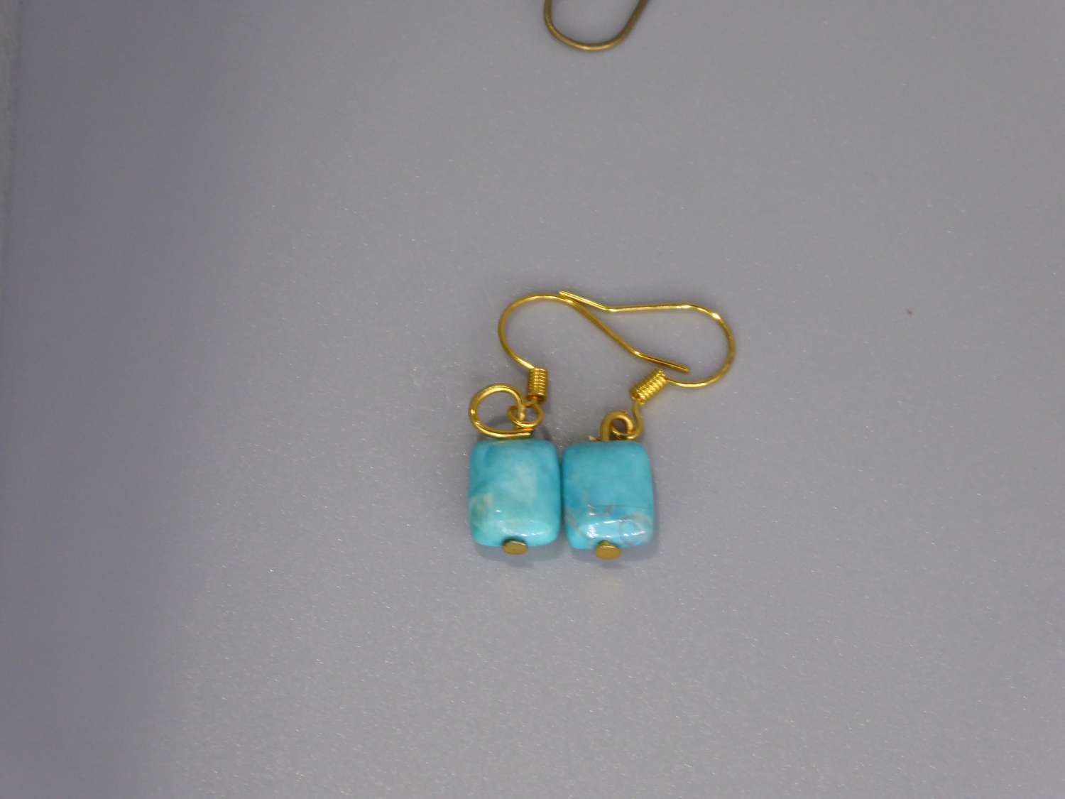 turquoise drop earrings. length 14mm width 8mm turquoise drop earrings. length 14mm width 8mm