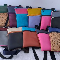 Colour Block Patchwork Vinyl Cross body Cell Phone bag.