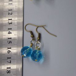 blue crystal earrings. length 16mm width 10mm 1 blue crystal earrings. length 16mm width 10mm 1