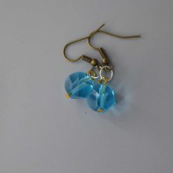 blue crystal earrings. length 16mm width 10mm