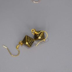 pyramid beaded earrings. length 17mm width 9mm