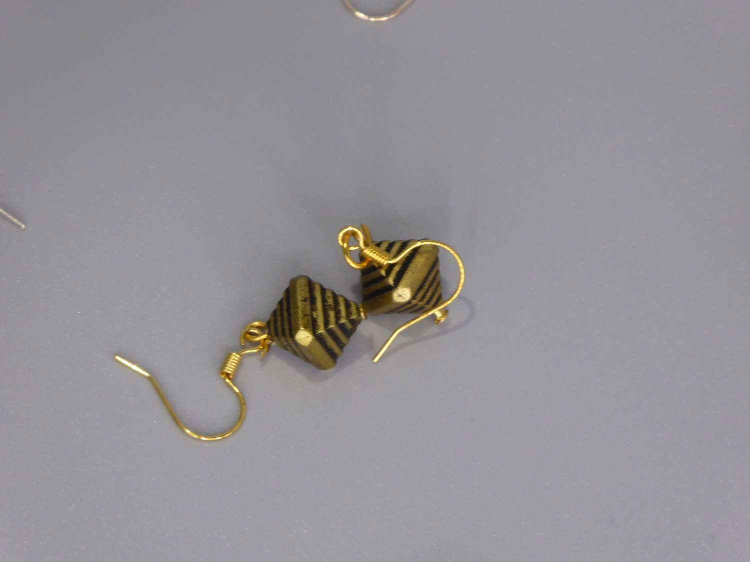 pyramid beaded earrings. length 17mm width 9mm pyramid beaded earrings. length 17mm width 9mm