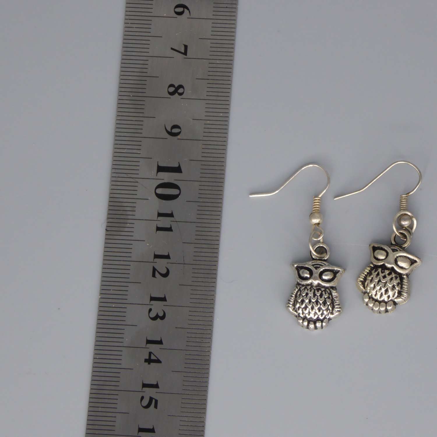 owl earrings length 20mm width 13mm owl earrings length 20mm width 13mm