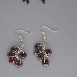 rainbow hematite drop earrings. length 36mm width 16mm