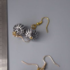 Silver Fluted Earring drop earrings. length 19mm width 13mm 2 Silver Fluted Earring drop earrings. length 19mm width 13mm 2