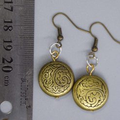 tribal yellow gold-plated earrings . length 19mm width 19mm 2 tribal yellow gold-plated earrings . length 19mm width 19mm 2