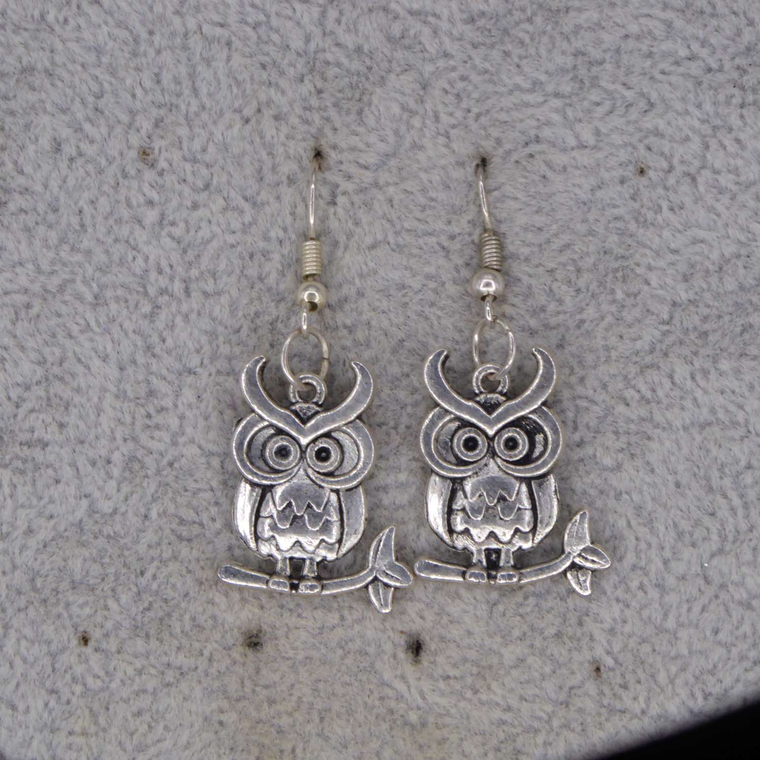 owl earrings length 23mm width 20mm owl earrings length 23mm width 20mm
