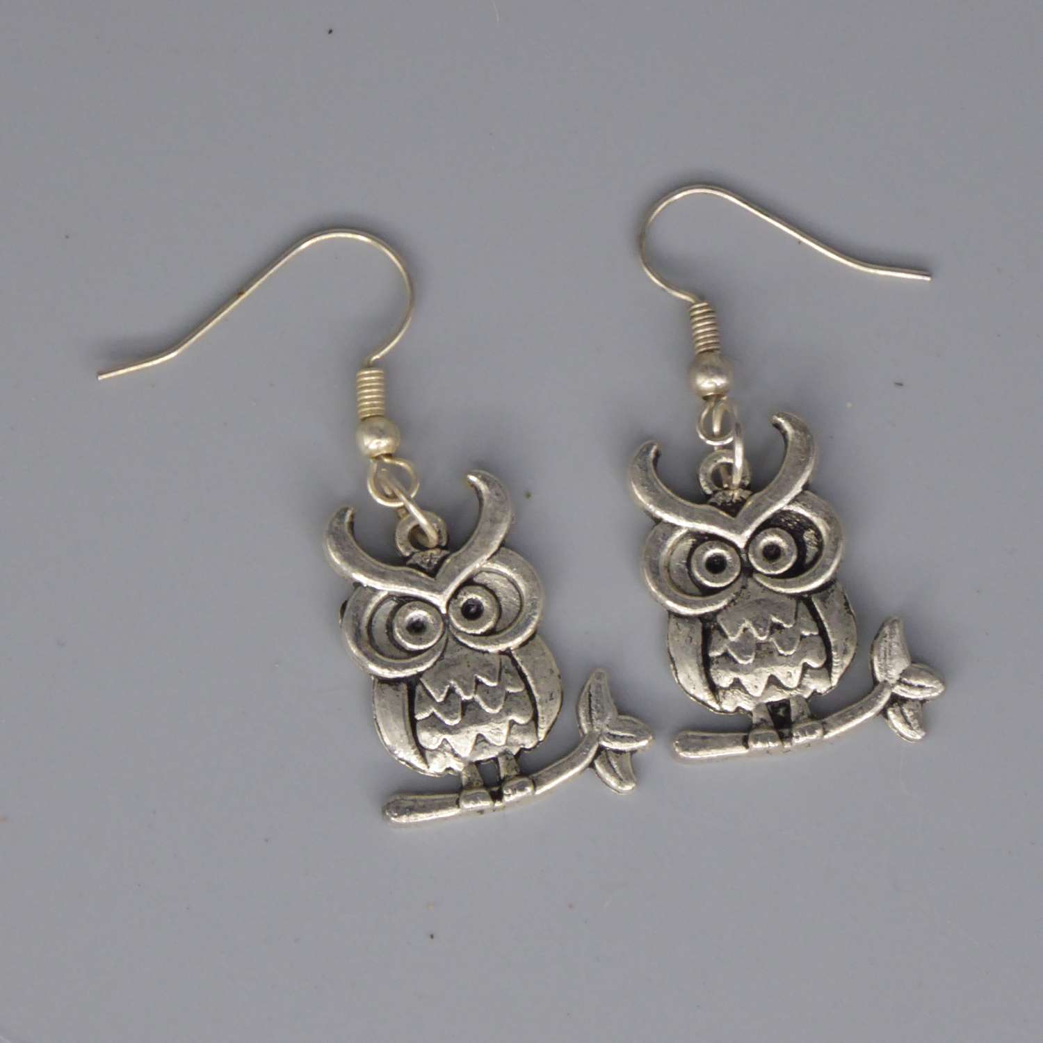 owl earrings length 23mm width 20mm owl earrings length 23mm width 20mm