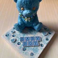Handmade baby boy blue teddy bear keepsake 🧸💙