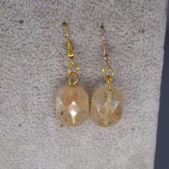 quartz drop earrings. length 23mm width 14mm 1 quartz drop earrings. length 23mm width 14mm 1