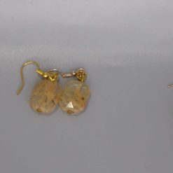 quartz drop earrings. length 23mm width 14mm