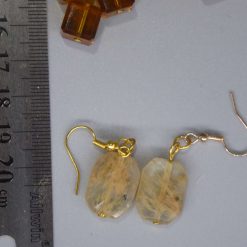 quartz drop earrings. length 23mm width 14mm 2 quartz drop earrings. length 23mm width 14mm 2
