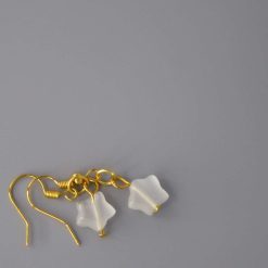 white star dangle earrings length 16 mm width 9 mm