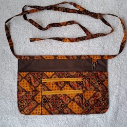HALF APRON Brown African Print - Vendor, Crafters, Utility, Gardeners Multi pocket & zippered 2 HALF APRON Brown African Print - Vendor, Crafters, Utility, Gardeners Multi pocket & zippered 2