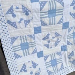 Baby Summer Quilt - Blue & White
