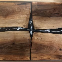 Serving Board - Walnut & Black Resin