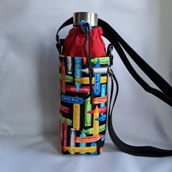 CRAYONS PRINT water bottle carrier/holder + FREE BOTTLE
