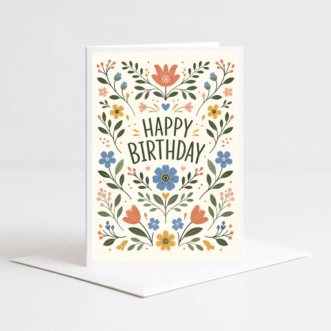 Floral Birthday 5x7 Birthday Card Floral Birthday 5x7 Birthday Card