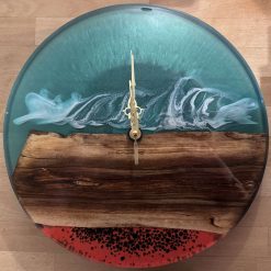 Clock - Walnut with Resin