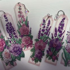 Handmade Floral Crystal Bookmark – Two‑Sided Design with Rhinestone Details