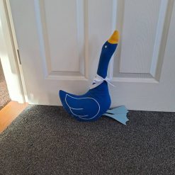 GEORGETTE GOOSE DOORSTOP - Filled complete Door Stop - Royal blue sweatshirt