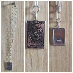 Silver chain with tarot charm