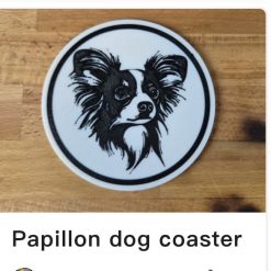 Dog Coasters Set off 4 plus Holder 44