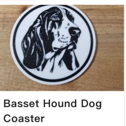 Dog Coasters Set off 4 plus Holder 42