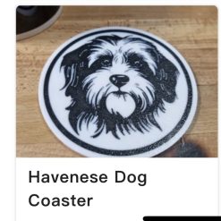 Dog Coasters Set off 4 plus Holder 45