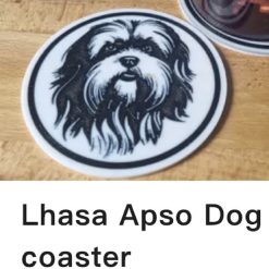 Dog Coasters Set off 4 plus Holder 76