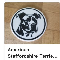 Dog Coasters Set off 4 plus Holder 49