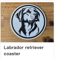 Dog Coasters Set off 4 plus Holder 53