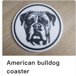 Dog Coasters Set off 4 plus Holder 52